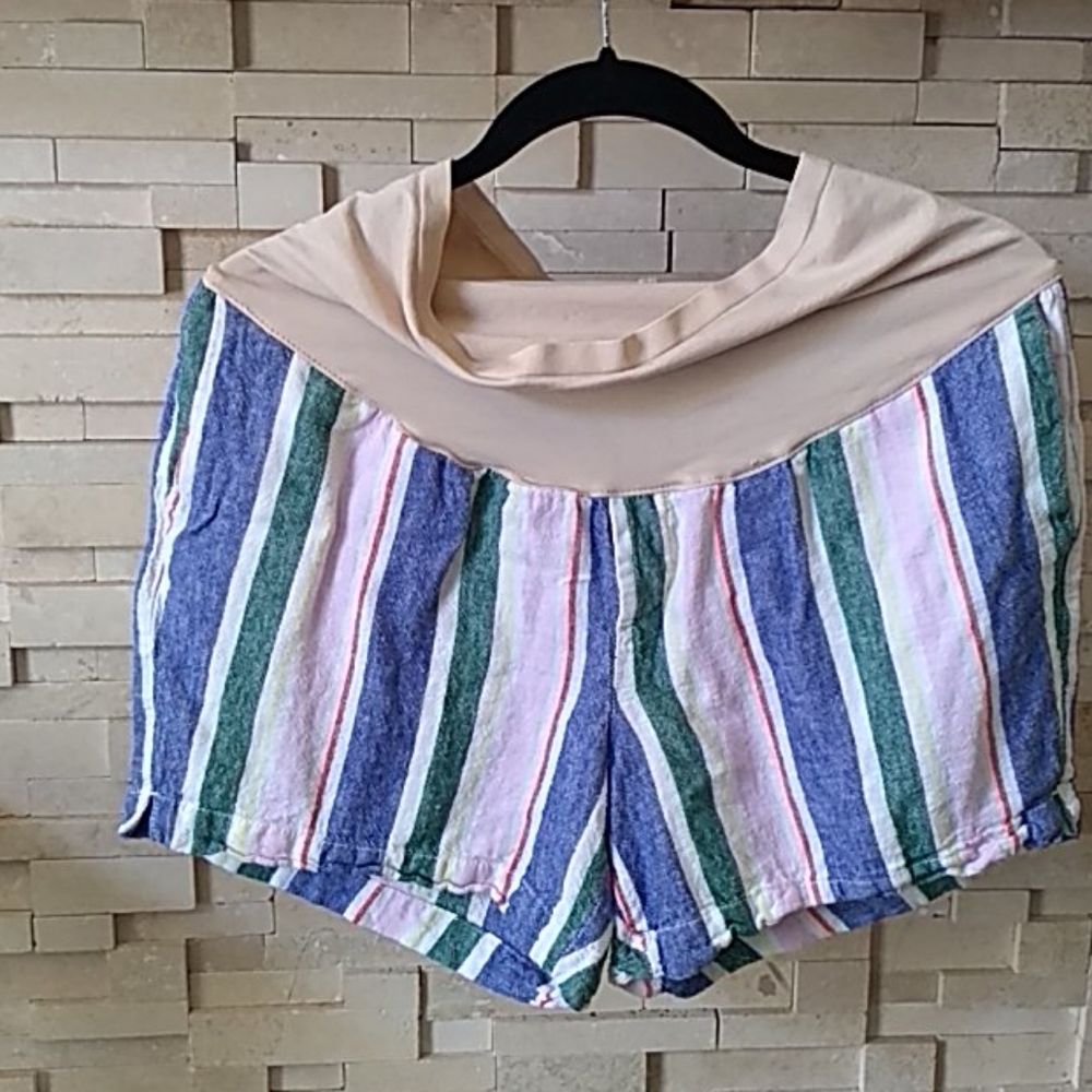Sold - Maternity Linen Shorts